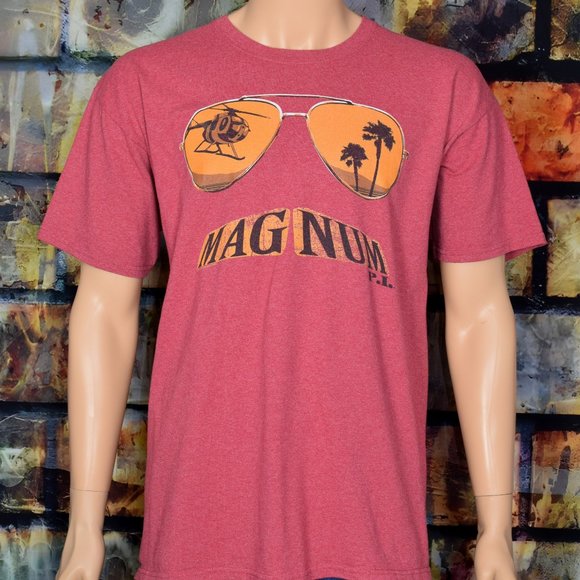 Magnum P.I. Aviators Red Short Sleeve T-Shirt - XL - Picture 1 of 4